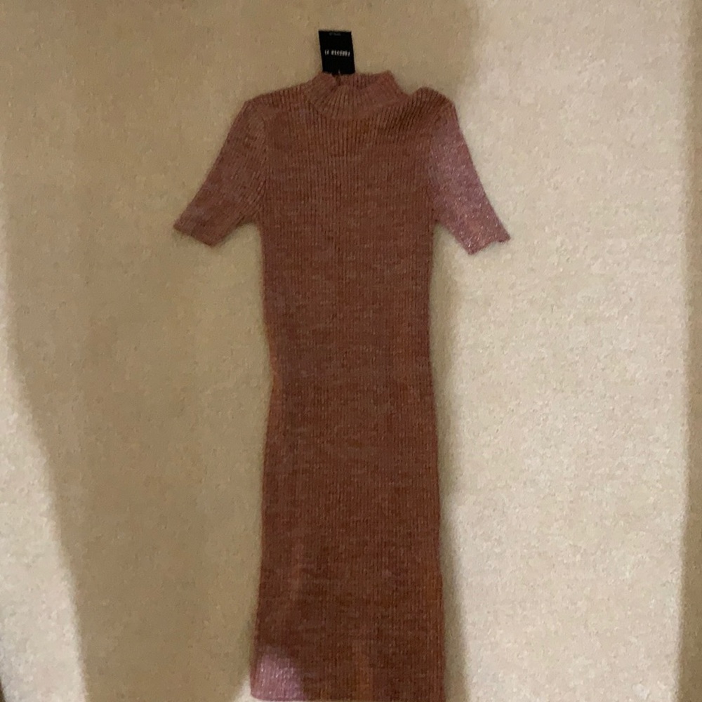 Forever 21 sweater dress shirt sleeve small pink